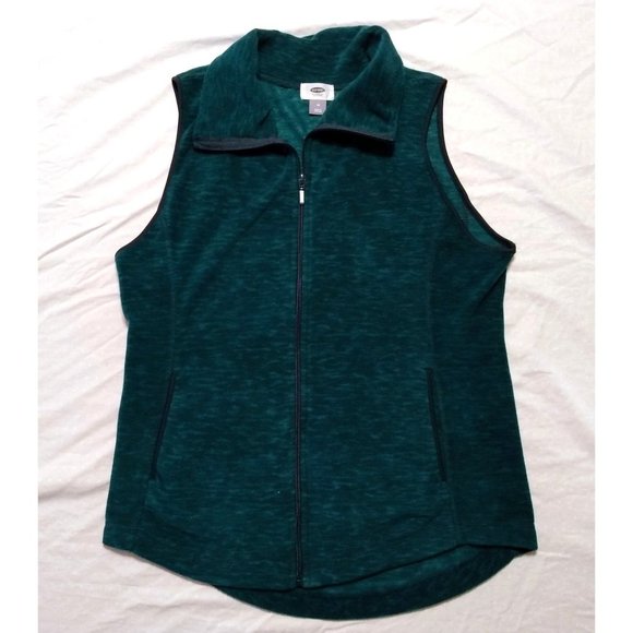 Women's OLD NAVY Teal Poly 2 Pocket Zip-Up Vest Size MEDIUM - Picture 1 of 4